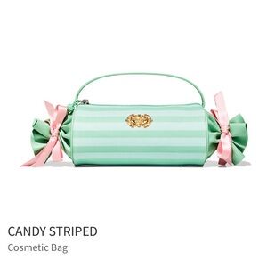 NWT Bath and Body Works Sweetest Song Makeup Striped Candy Bag